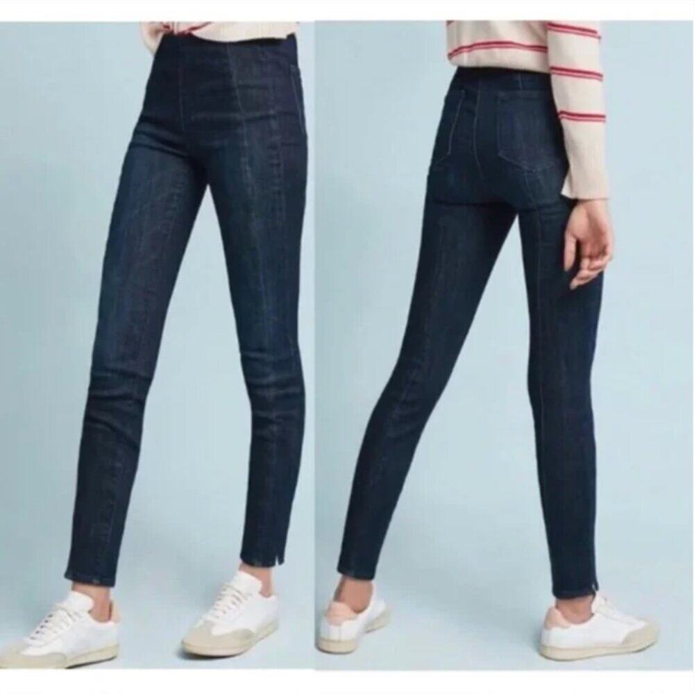 Anthropologie Pilcro High Rise Seamed Denim Leggings